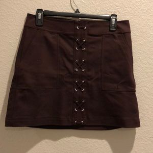 EXPRESS Purple Lace Up Skirt (NWT)